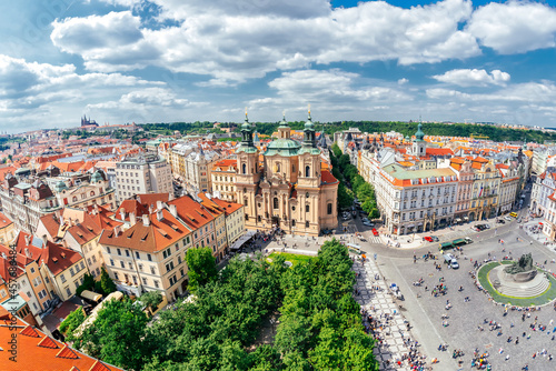 St. Nicholas Church on the Old Town Square. Prague, Czech Republic photo