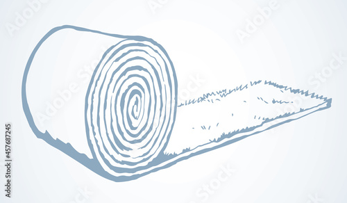 Carpet roll. Vector drawing icon