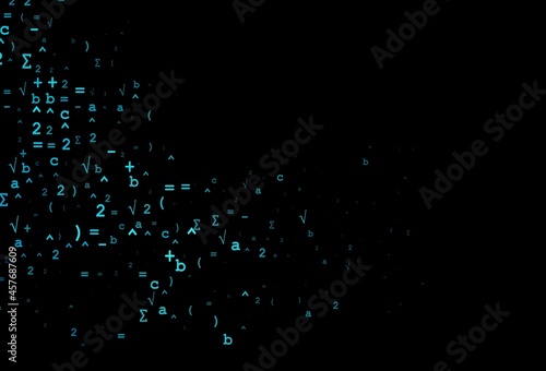 Dark BLUE vector pattern with arithmetic signs.
