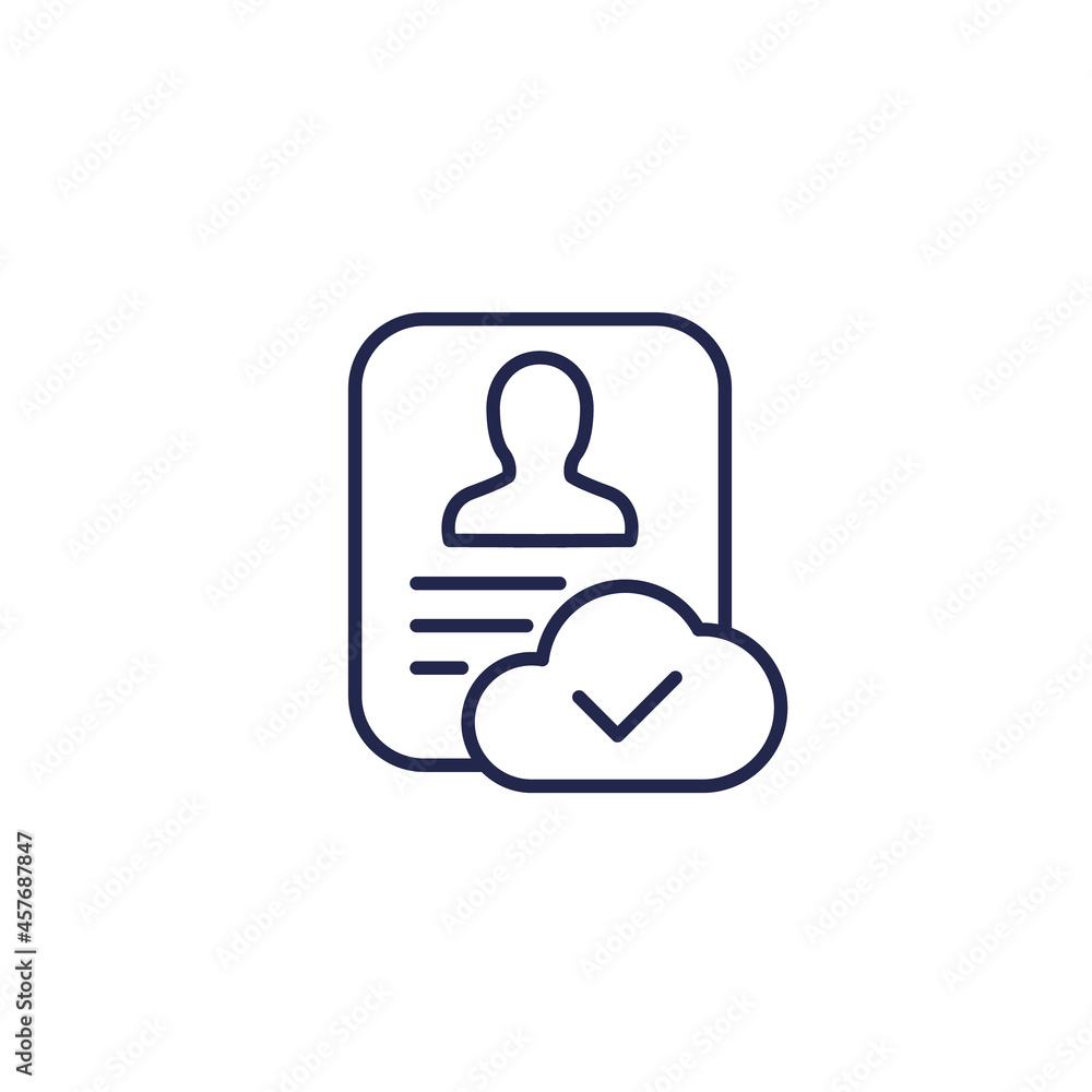 account backup line icon, vector account backup line icon, vector