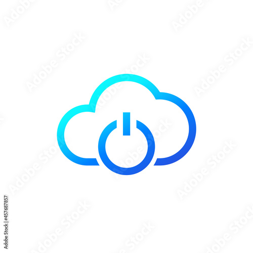 Cloud and off icon for web and apps