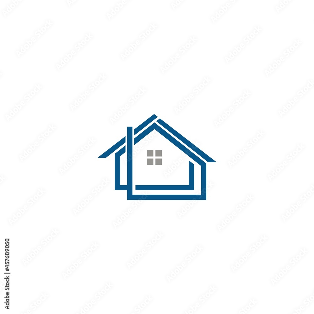 Real Estate logo Builder logo Roof Construction logo design template vector illustration Real Estate logo Builder logo Roof Construction logo design template vector illustration
