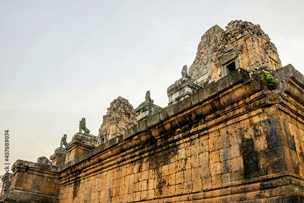old ruins of East Baray temple in Angkor city, Cambodia 
