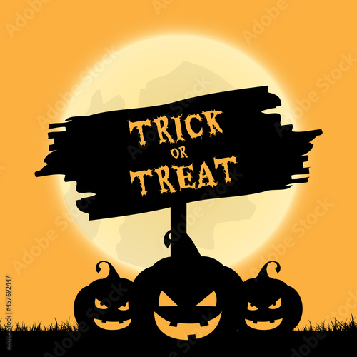 Halloween trick or treat background