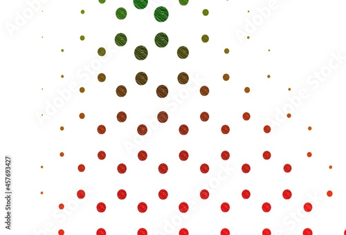 Light green, red vector template with circles.