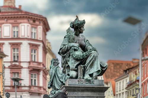 Detail Of Graz Main Square Fountain