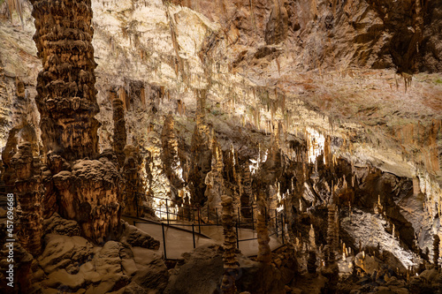 Obraz na płótnie exploring beautiful Postojna cave slovenia the most visited european cave