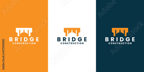bridge symbol logo design inspiration vector