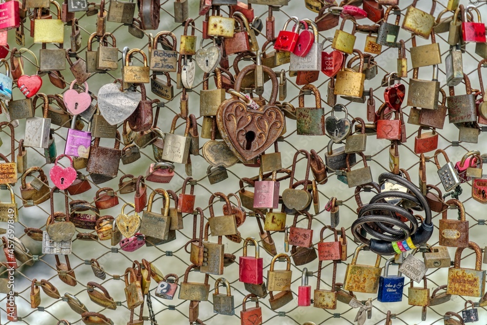 Love Locks on a bridge Love Locks on a bridge