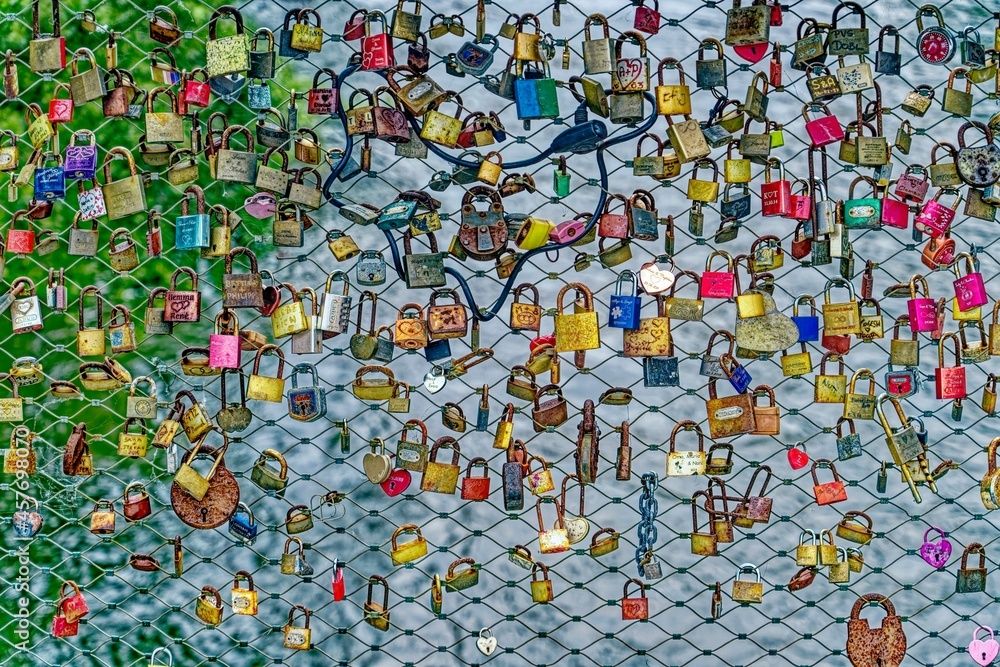 Fototapeta premium Love Locks on a bridge
