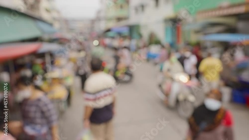 Wallpaper Mural Abstract blurred of the seafood market." in Thailand. Torontodigital.ca