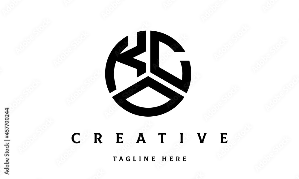KCO creative circle three letter logo KCO creative circle three letter logo