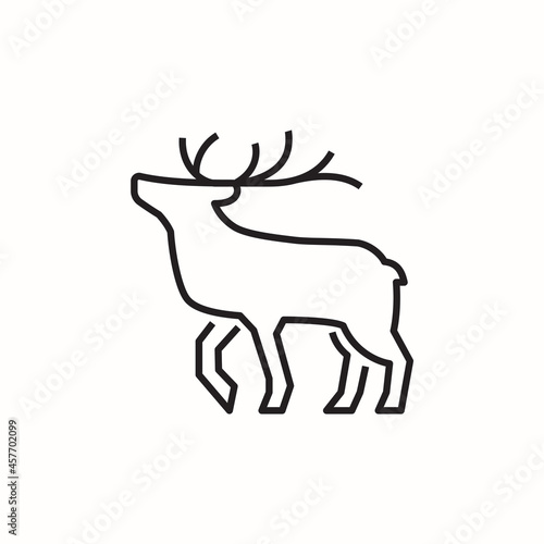 monogram reindeer logo design