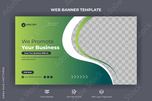 Creative corporate social media web banner and youtube thumbnail template | Youtube live stream video thumbnail for marketing agency | video thumbnail | Youtube thumbnail