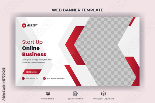 Creative corporate social media web banner and youtube thumbnail template | Youtube live stream video thumbnail for marketing agency | video thumbnail | Youtube thumbnail