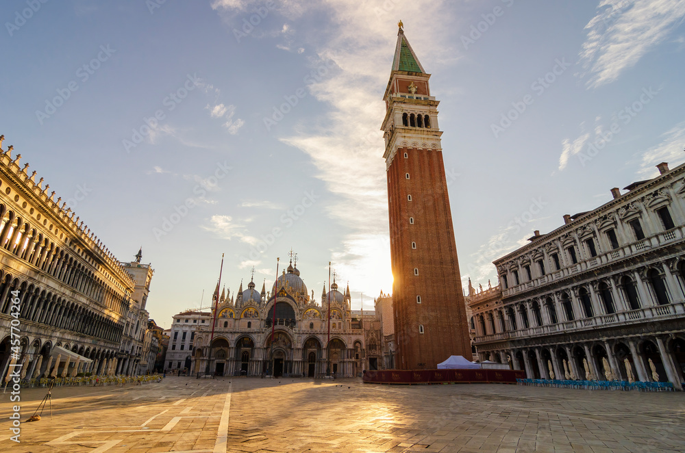 San Marco square in the morning.