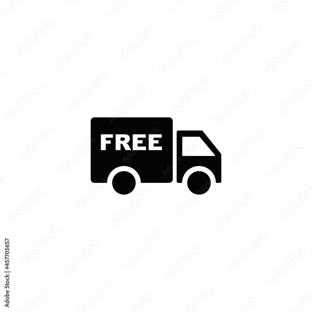 Delivery simple flat icon vector