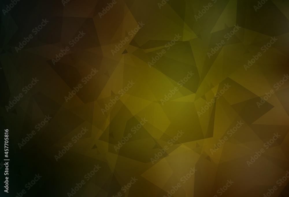Dark Green, Yellow vector background with abstract polygonals. Dark Green, Yellow vector background with abstract polygonals.