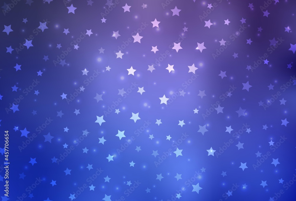 Light Purple vector background with beautiful snowflakes, stars. Light Purple vector background with beautiful snowflakes, stars.