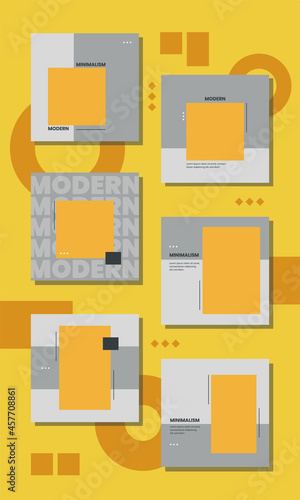 Social media template vector design