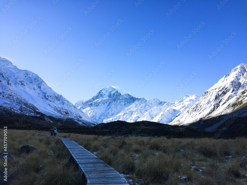 Aoraki national park, Mount cook peak, The highest mounain in New Zealand.