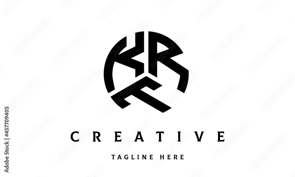 KRT creative circle three letter logo KRT creative circle three letter logo