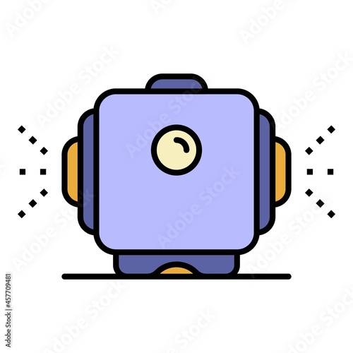 Double way humidifier icon. Outline double way humidifier vector icon color flat isolated