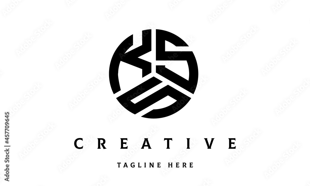 KSS creative circle three letter logo KSS creative circle three letter logo
