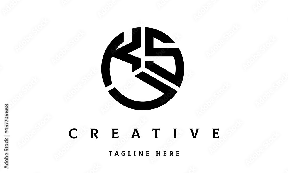 KSU creative circle three letter logo KSU creative circle three letter logo