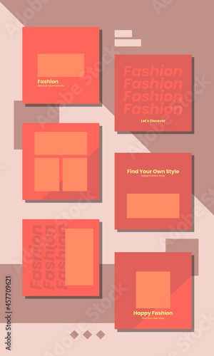 Pink social media template vector design