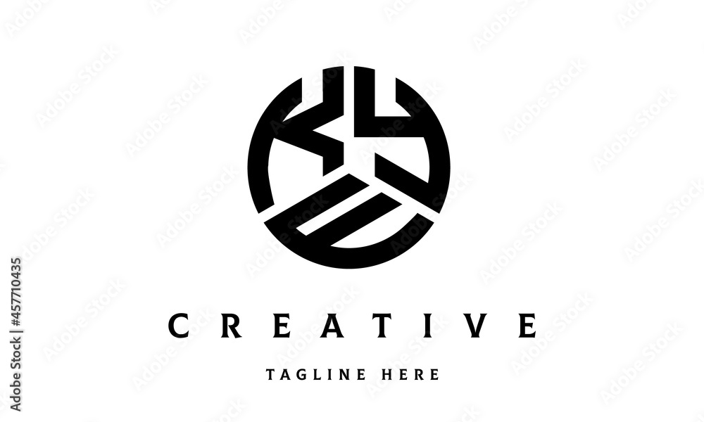 KYE creative circle three letter logo KYE creative circle three letter logo