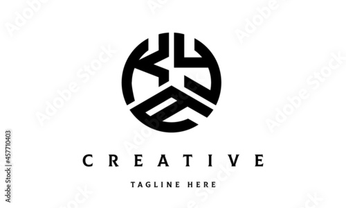 KYA creative circle three letter logo photo