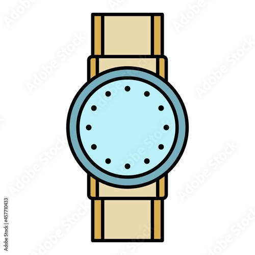 Smartwatch icon. Outline smartwatch vector icon color flat isolated