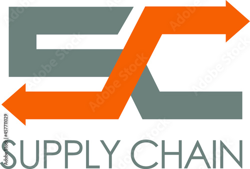 Supply chain,  letter SC, arrow logo, initial letters, monogram, symbol, icon, vector template