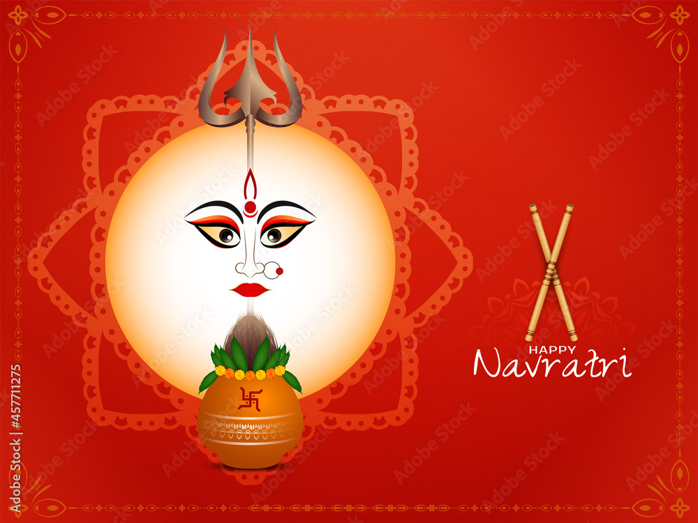 Happy Navratri festival red color beautiful background Happy Navratri festival red color beautiful background