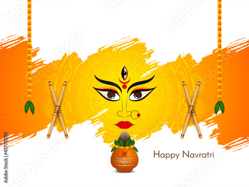 Happy Navratri religious festival celebration background