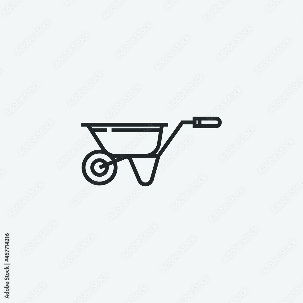 Barrow vector icon illustration sign Barrow vector icon illustration sign