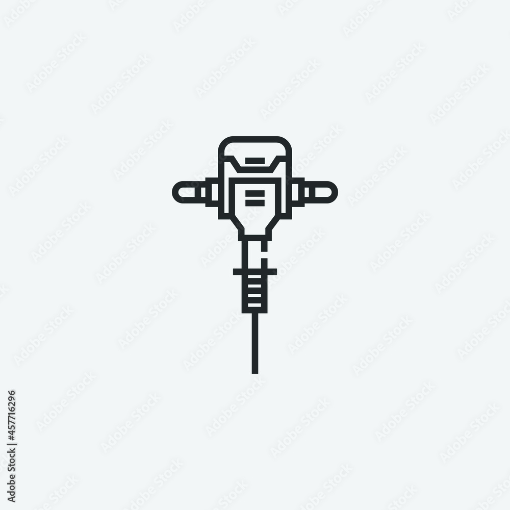 Drill vector icon illustration sign Drill vector icon illustration sign