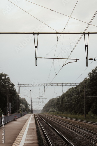 railway line in the morning