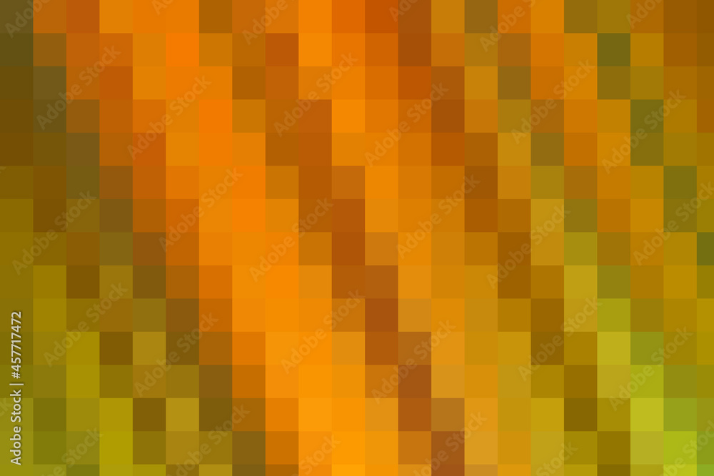 Squared orange and green pixel grid Squared orange and green pixel grid