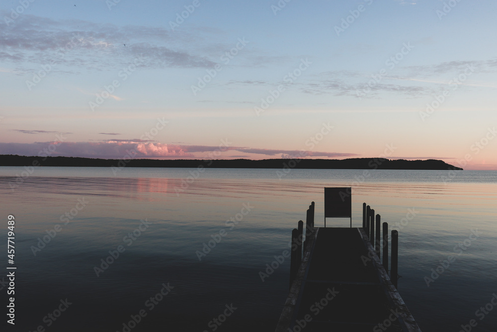 Lakeside Dock during Sunset