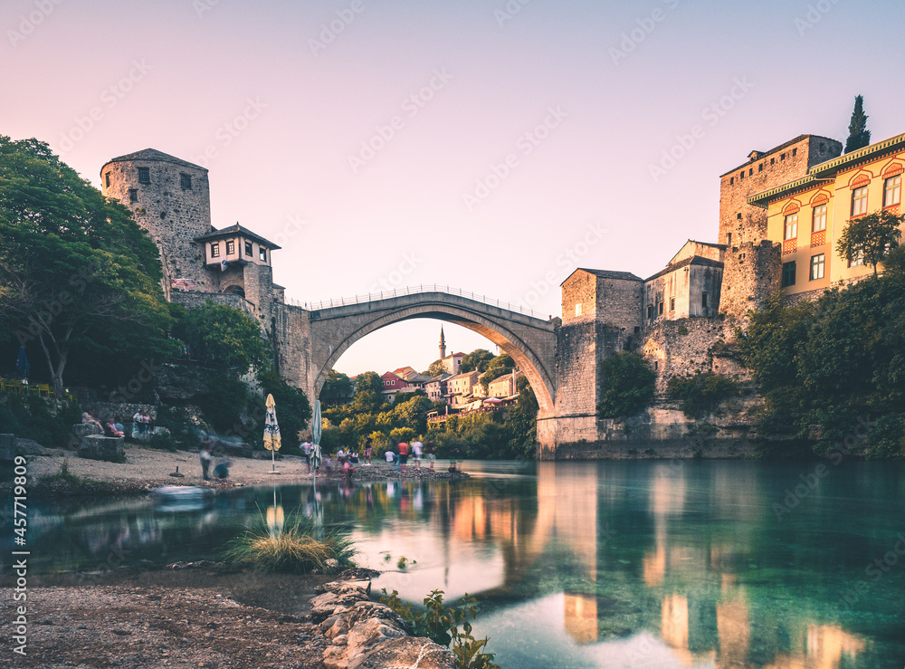 Old Town of Mostar in Bosnia with the famous bridge