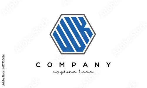 letters UUK creative polygon logo victor template 