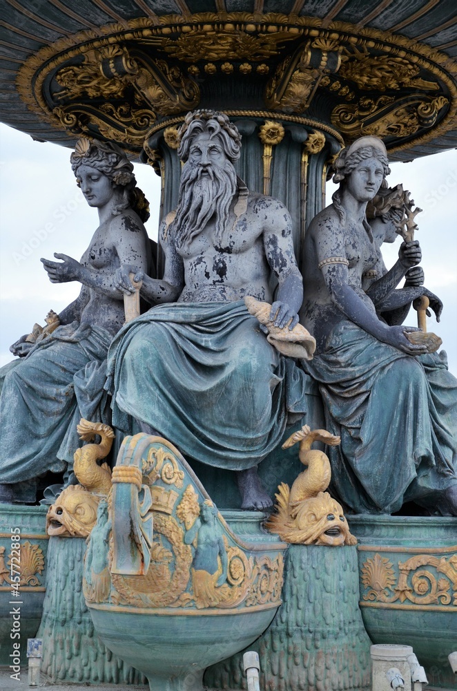 Fountain on Place de la Concorde, Paris, France