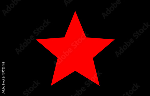Φωτογραφία a red star on a black background