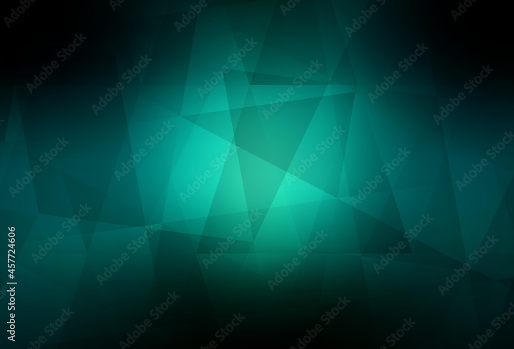 Obraz premium Dark Blue, Green vector low poly background.