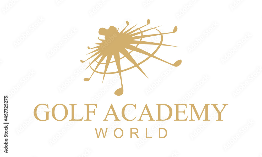 Golf academy  world vector logo