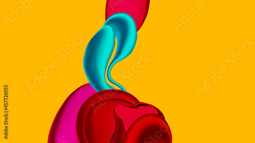 Digital painting design illustration, Gradient colorful abstract  background © CK