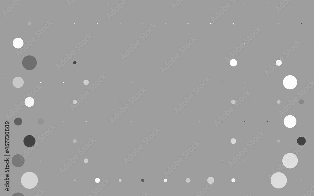 Light Gray vector Blurred bubbles on abstract background with colorful gradient.
