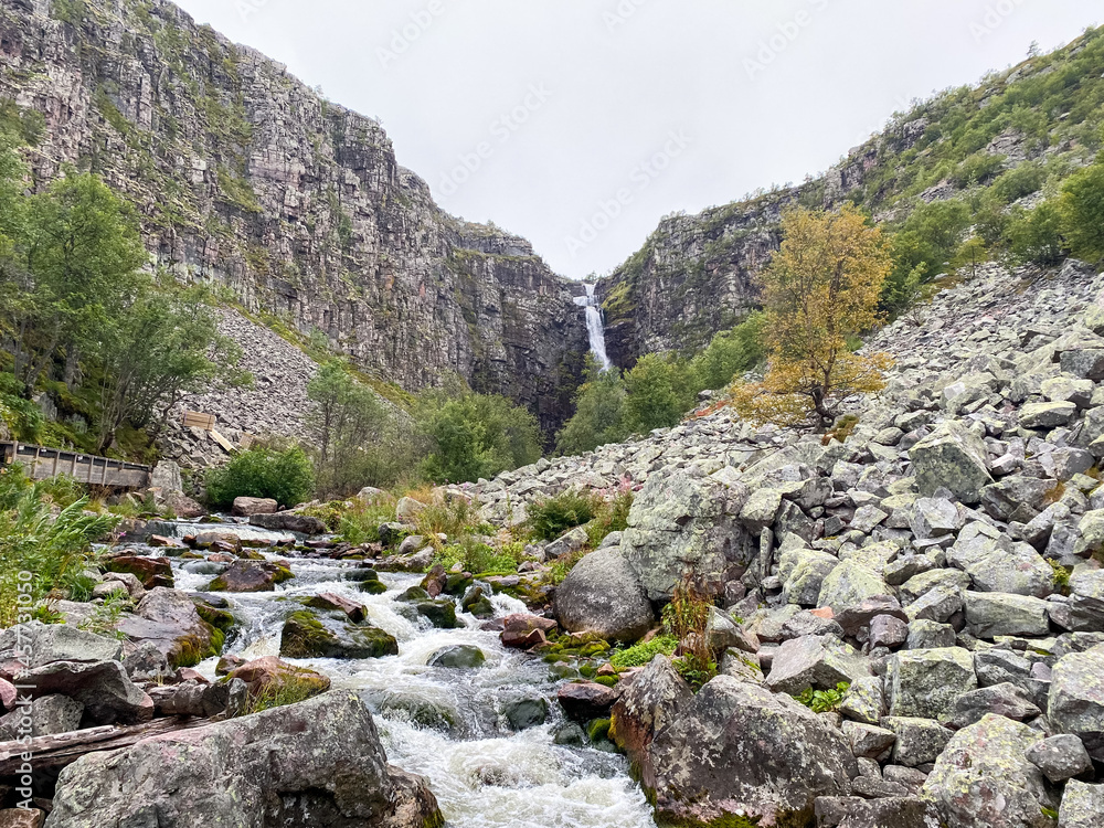 Njupeskär Waterfall in the Fulufjället Nationalpark in Sweden - Landscape Photography Njupeskär Waterfall in the Fulufjället Nationalpark in Sweden - Landscape Photography
